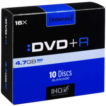 (Intenso) DVD+R 4,7GB pak. 10 komada Slim Case - DVD+R4,7GB/10Slim