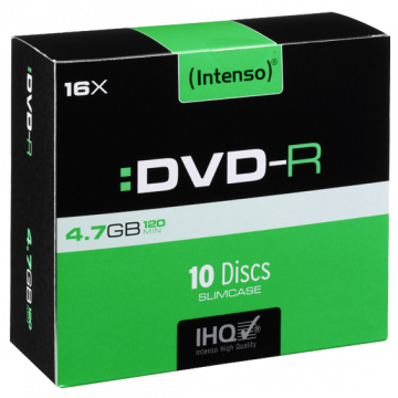 (Intenso) DVD-R 4,7GB pak. 10 komada Slim Case - DVD-R4,7GB/10Slim