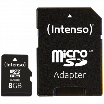 (Intenso) Micro SD Kartica 8GB Class 10 (SDHC & SDXC) sa adapterom - SDHCmicro+ad-8GB/Class10