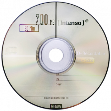 (Intenso) CD-R 700MB (80 min.) pak. 1 komad Slim Case - CD-R700MB/1Slim