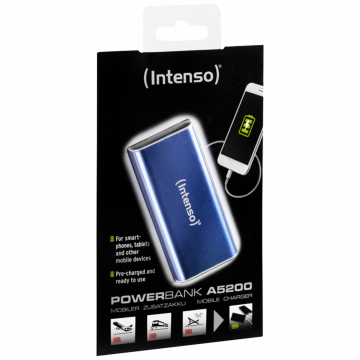 (Intenso) Prijenosni punjač za mobitele i tablete 5200mAh - RTU - POWERBANK A5200 BLUE
