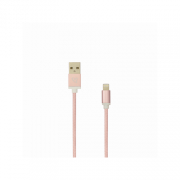 SBOX kabal USB - IPH.7 M/M 1,5M BLISTER Zlatno Roza