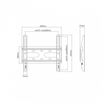 SBOX STALAK PLB-2522F-2 (23-43"/45kg/200x200)