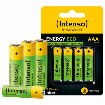 (Intenso) Baterija punjiva AAA / HR03, 1000 mAh, blister 4 kom - AAA / HR03/1000