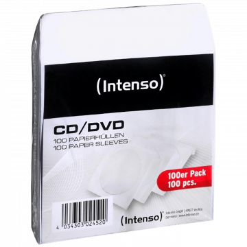 (Intenso) Papirni omot za CD/DVD medije, pakiranje 100 komada - Papersleeve 100