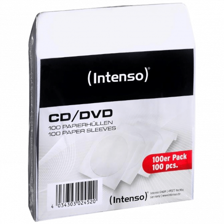 (Intenso) Papirni omot za CD/DVD medije, pakiranje 100 komada - Papersleeve 100