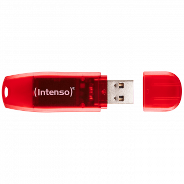 (Intenso) USB Flash drive 128GB Hi-Speed USB 2.0, Rainbow Line, RED - USB2.0-128GB/Rainbow
