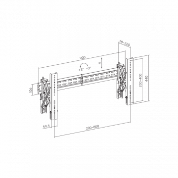 SBOX  STALAK LVW02-48T / VIDEO ZID (37-70"/70kg/800x400)