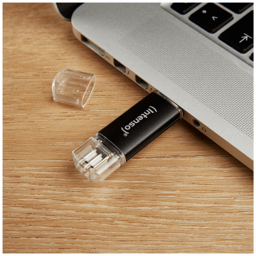 (Intenso) USB Flash drive 128GB, USB 3.2, USB-C, USB-A, Twist Line - USB3.2-128GB/Twist Line