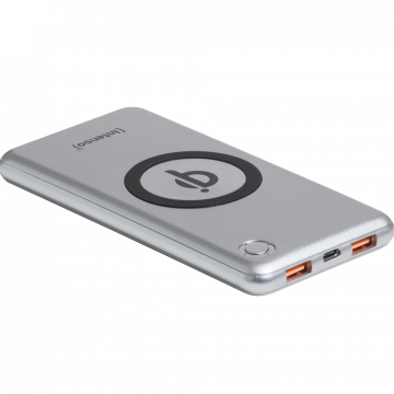 (Intenso) Prijenosni punjač za mobitele i tablete 10000mAh, bežični - POWERBANK WPD10000 silver