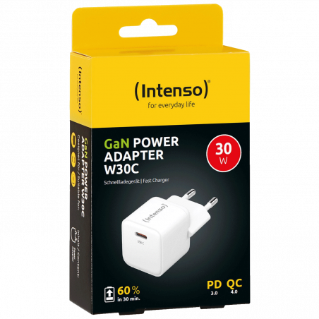 (Intenso) Punjač kučni, brzi, USB-C, 3A, 30W - Power Adapter W30C Gan