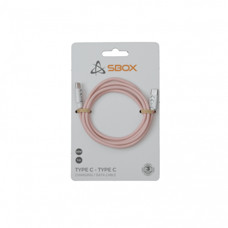 SBOX KABAL USB TYPE C - USB TYPE C M/M 1M Roza - 60W