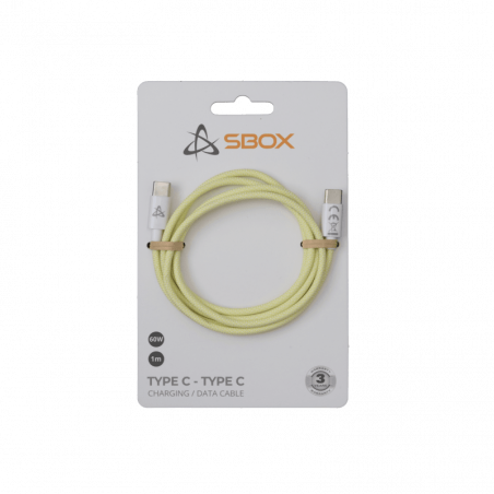 SBOX KABAL USB TYPE C - USB TYPE C M/M 1M Žuti - 60W