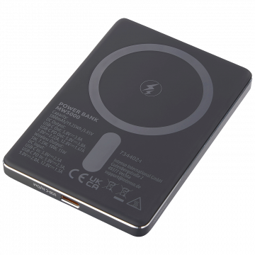 (Intenso) Prijenosni punjač, MagSafe, 5000mAh, bežični, sivi - POWERBANK MW5000 Gray