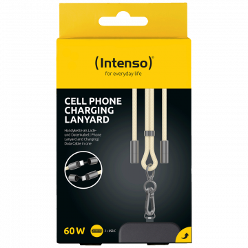(Intenso) Vezica za mobitel i kabel za punjenje/podatkovni kabel - Cell Phone Charging Lanyard Beige