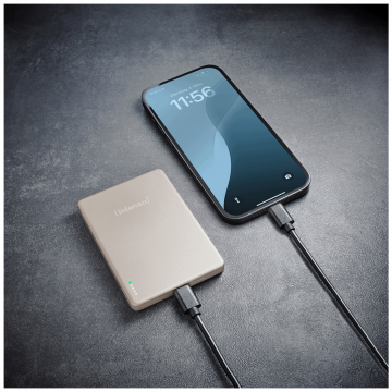 (Intenso) Prijenosni punjač, MagSafe, 5000mAh, bežični, Champagne - POWERBANK MW5000 Champagne