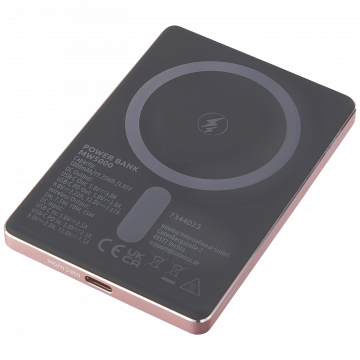(Intenso) Prijenosni punjač, MagSafe, 5000mAh, bežični, Rose - POWERBANK MW5000 Rose