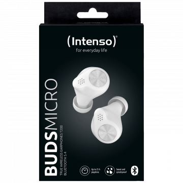 (Intenso) Slušalice bežične sa kutijicom za punjenje, Bluetooth - BUDS MICRO T200 White