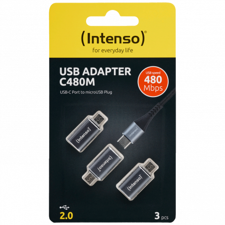 (Intenso) Adapter USB C na micro USB, 3 kom. pakiranje - C480M 3 pcs