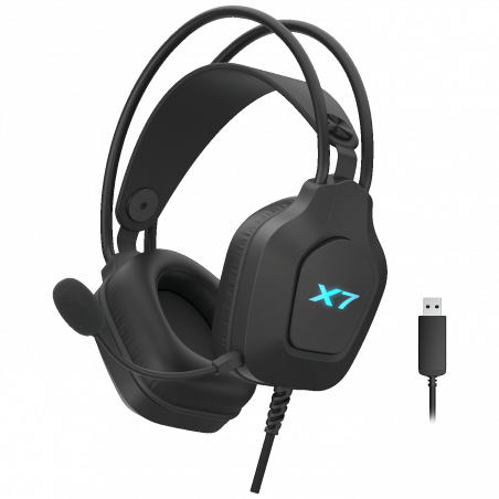 A4Tech Slušalice sa mikrofonom, gaming, USB, LED - A4-XH-200 X7 Black