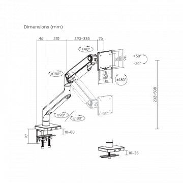 SBOX Stalak Desktop LCD-C49 (17-49''/20kg/100x100)