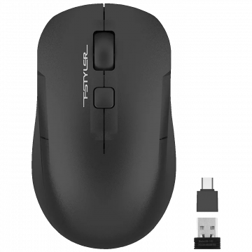 A4Tech Bežični miš, Desk + Air, 1200 dpi, USB nano prijemnik - A4-FG16C Air BLACK Fstyler