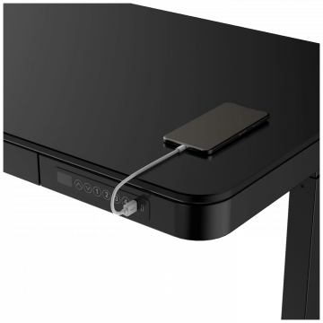 Activejet Radni stol sa el. podešavanjem visine, 120 x 60 cm, USB - ET119S-CZ 120x60