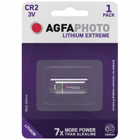 AgfaPhoto Baterija litijska CR2, 3V, blister pak. 1 komad - CR2 B1