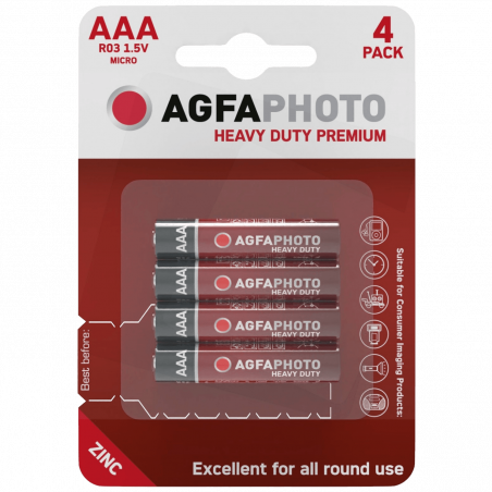 AgfaPhoto Zinc baterije, AAA, 1.5 V, blister 4 kom. - AAA B4
