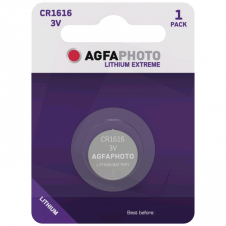 AgfaPhoto Baterija litijska, CR1616, 3V, dugmasta, blister 1 kom. - CR1616 B1