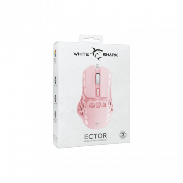 White Shark MIŠ GM-5016 ECTOR  / 12.000 DPI - ROZA