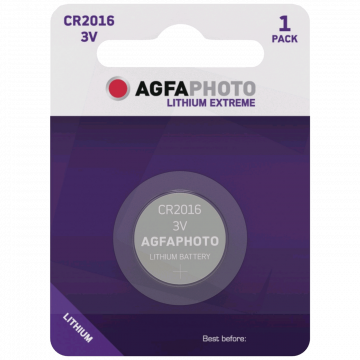 AgfaPhoto Baterija litijska, CR2016, 3V, dugmasta, blister 1 kom. - CR2016 B1