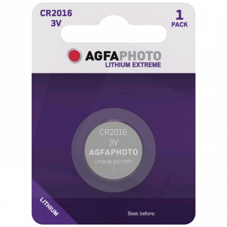 AgfaPhoto Baterija litijska, CR2016, 3V, dugmasta, blister 1 kom. - CR2016 B1
