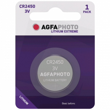 AgfaPhoto Baterija litijska, CR2450, 3V, dugmasta, blister 1 kom. - CR2450 B1