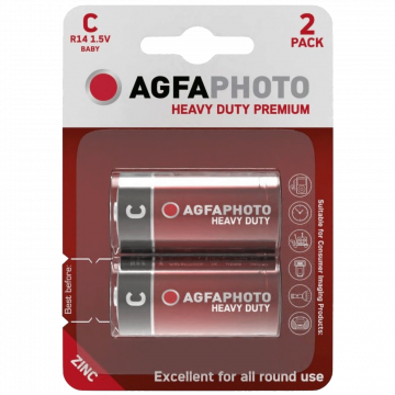 AgfaPhoto Zinc baterije, C B2, 1.5 V, blister 2 kom. - APFC