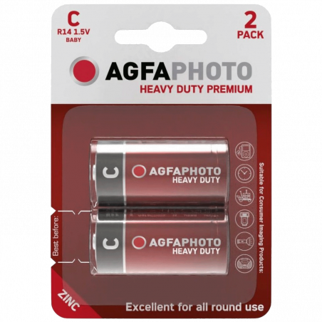 AgfaPhoto Zinc baterije, C B2, 1.5 V, blister 2 kom. - APFC
