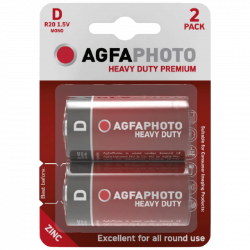 AgfaPhoto Zinc baterije, D B2, 1.5 V, blister 2 kom. - APFD