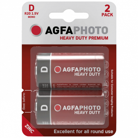 AgfaPhoto Zinc baterije, D B2, 1.5 V, blister 2 kom. - APFD