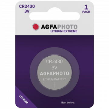AgfaPhoto Baterija litijska, CR2430, 3 V, dugmasta, blister 1 kom - CR2430 B1