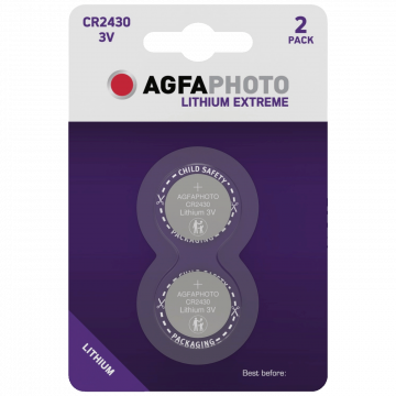AgfaPhoto Baterija litijska, CR2430, 3 V, dugmasta, blister 2 kom - CR2430 B2