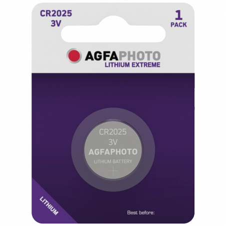 AgfaPhoto Baterija litijska, CR2025, 3V, dugmasta, blister 1 kom - CR2025 B1