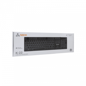 SBOX TASTATURA K-22 CRNA / HR