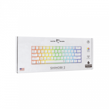 White Shark TASTATURA GK-004231 SHINOBI-2 Bijela- Mehanicka/US - BROWN.SW
