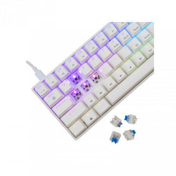 White Shark TASTATURA GK-004221 SHINOBI-2 Bijela - Mehanicka / US - BLUE SW.
