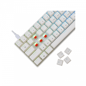 White Shark TASTATURA GK-004211 SHINOBI-2 Bijela - Mehanicka / US - RED SW.