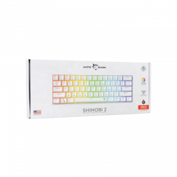 White Shark TASTATURA GK-004211 SHINOBI-2 Bijela - Mehanicka / US - RED SW.