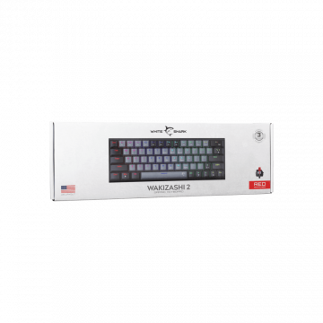 White Shark Tastatura GK-002711V2 WAKIZASHI-2 / Sivo-Crna US-RED
