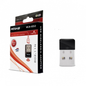 Amiko Wi-Fi mrežna kartica, USB, 2.4 GHz, 150 Mbps - WLN-850