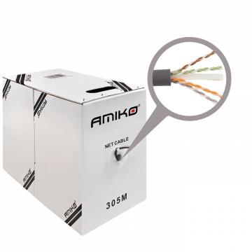 Amiko Mrežni UTP kabl, CAT5e, CCA, 305 met - CAT5e UTP CCA 305m