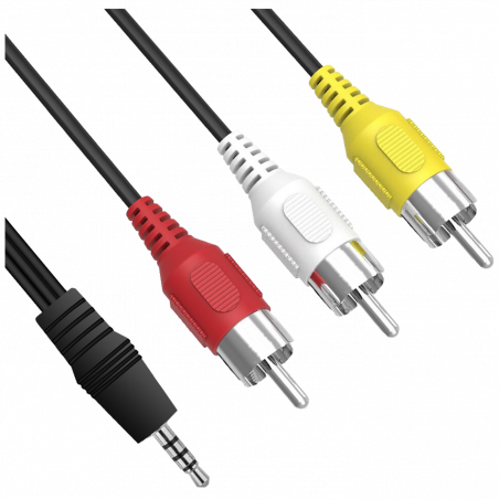 Amiko Činč 3 x RCA na Jack 3.5mm kabl, 1.2 met - Jack 3.5 mm - AV cable (RCA)